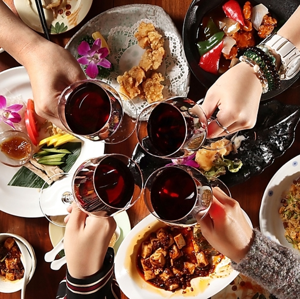 ドリンクメニューが充実♪ビール、焼酎、中国酒など料理合うお酒が豊富です。何を頼んでも美味しい◎