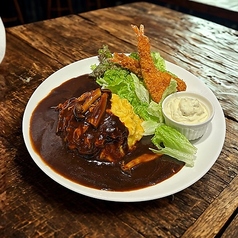 オムライス&エビフライ