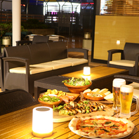 開放感のある空間で本格イタリアンをお楽しみください。