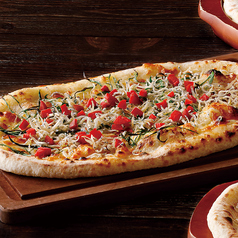 九条ネギとしらすの和風ピザ