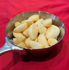 にんにく胡麻油の鉄板焼き