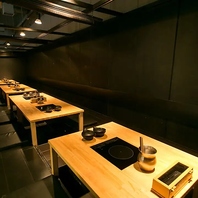 女子会・サークルに最適！ゆったり掘りごたつ席を完備