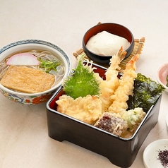 塩天ぷら重と黒豆にゅうめん