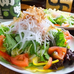 シャキシャキ大根と水菜の梅サラダ