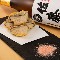 ジャンボ椎茸の肉詰め天ぷら