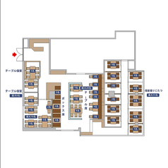 ★宴会幹事さん必見!★店内レイアウト★・和の落ち着いた雰囲気の4/8/12/24名用個室席もございます・会社/チーム単位でご利用可能な宴会席は最大44名まで・ご年配の方の多いお集まりや同窓会にもご利用いただけます
