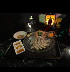 鶏刺し&鶏ホルモンさしの写真