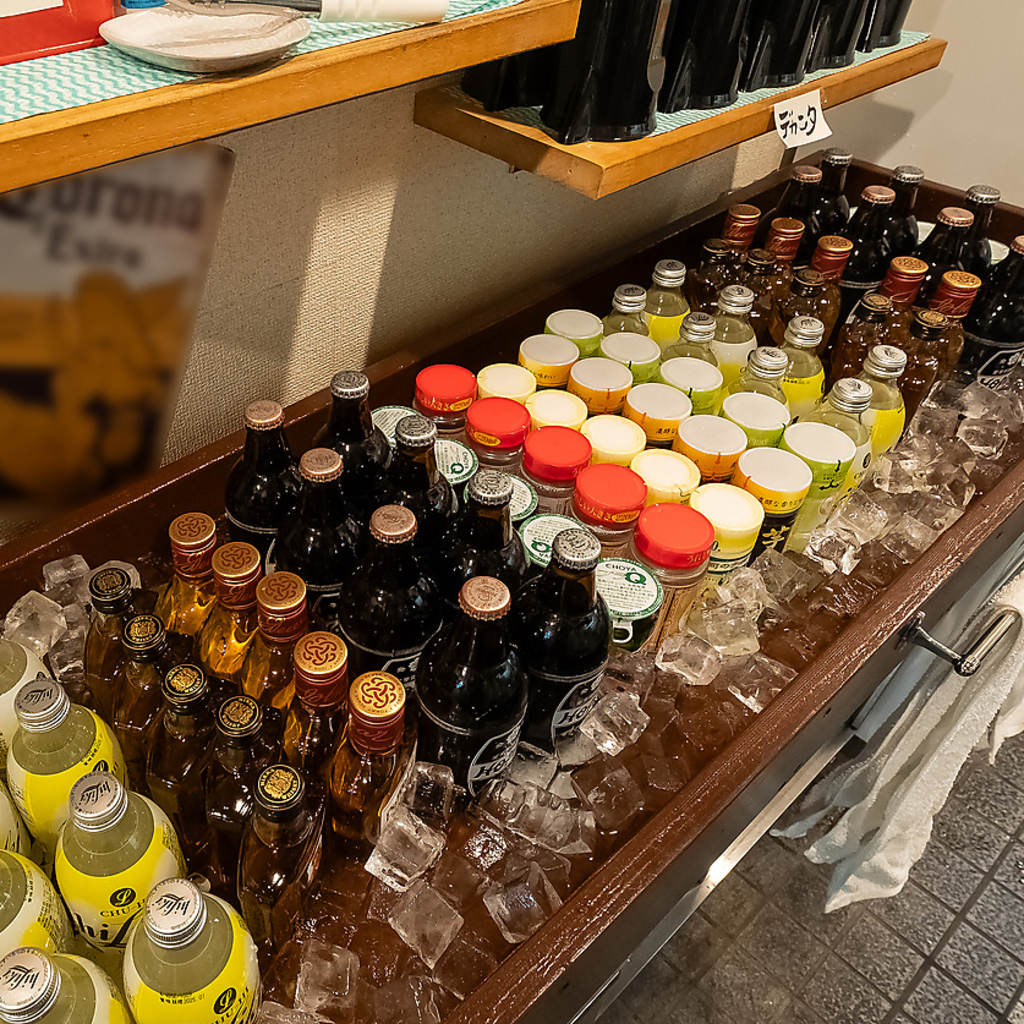 当店名物どぶづけコーナー！お好きなお酒を自由に取っていただきお席で自分で作るセルフ仕様！