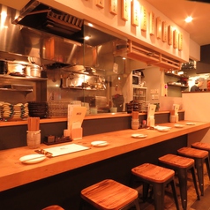 ライブ感が楽しい、カウンターのお席。