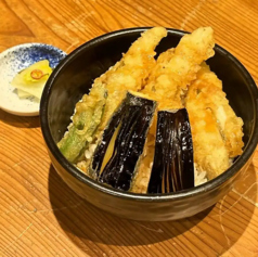 穴子と茄子の天丼