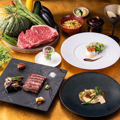 【シェフおすすめランチコース】～鮮魚の鉄板焼と黒毛和牛ロース含む全10品～