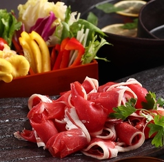 別海町エゾシカ肉のしゃぶしゃぶ一人前
