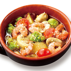 海老とマッシュルームのアヒージョ