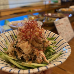 蒸し鶏のさっぱり梅和え