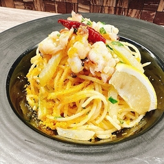 タコとセロリのからすみパスタ