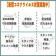 感染症対策を継続し安心宴会をお約束◎個室完備！