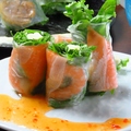 料理メニュー写真&nbsp;海老・サーモン＆クリームチーズの生春巻