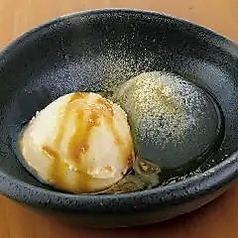 わらび餅&アイス