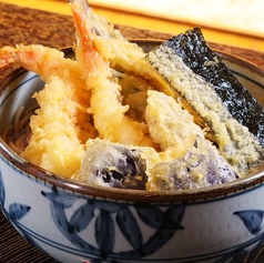 【贅沢】天ぷら蕎麦（温・冷）