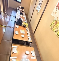 扉で仕切られた個室です。大人数でのご利用に最適。