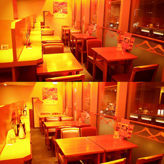 【C】窓側テーブル席【1~12名様】大通り公園を望む事ができる窓側のテーブル席。人数に応じてテーブルレイアウトが変更できます。大人数宴会にも最適です。