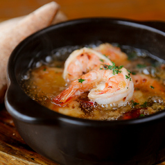 エビのアヒージョSpanish-style garlic shrimp