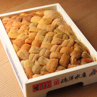 こだわりの雲丹を仕入れております。