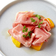 生ハムとマンゴー