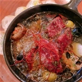 料理メニュー写真 赤身牛肉のアヒージョ