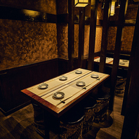 人数に合った様々な個室をご用意！