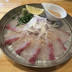 ◎ゴマカンパチ/鯛の塩昆布カルパッチョ