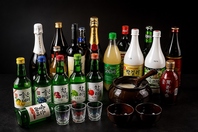 韓国焼酎も豊富にご用意