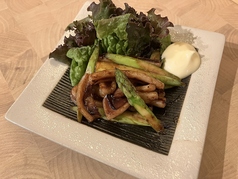 イカとアスパラのバター焼