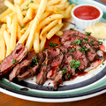 料理メニュー写真 牛サガリのステーキ&フリットHanger steak