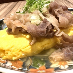 だし巻き卵 炊き肉のっけ