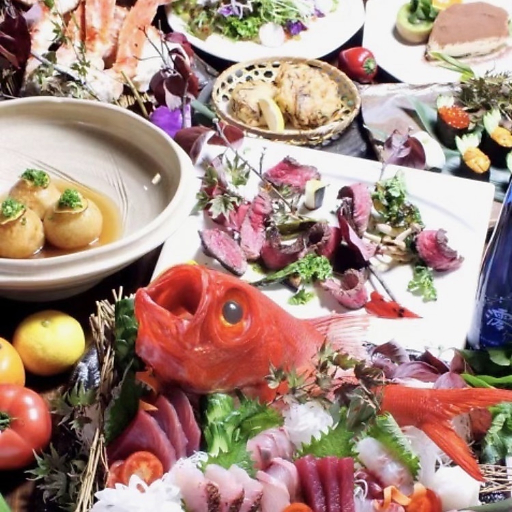 【2時間飲み放題付き】海、山、川から獲れる食材を堪能！至高の飲み放題コース全12品5000円