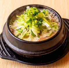 自家製の牛もつ煮込み