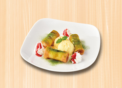 パリッもちっ　白玉春巻きとアイス