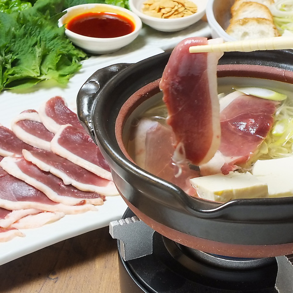 国産鴨のしゃぶしゃぶは絶品。