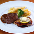 料理メニュー写真&nbsp;ヒレステーキ120g＆メカジキソテー