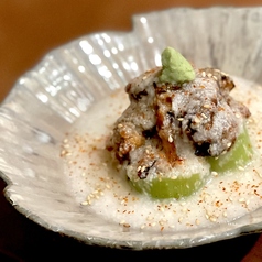 鰻　茄子　浅利出汁とろろ掛け