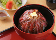ビフテキ丼セット