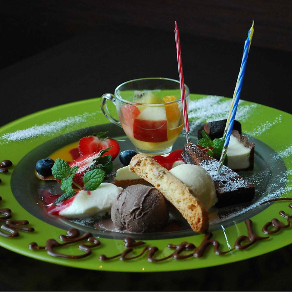 誕生日、記念日に最適なデザートプレート