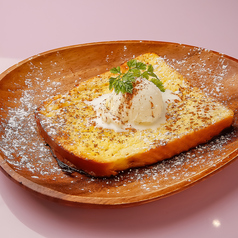 フレンチトースト バニラアイスのせ