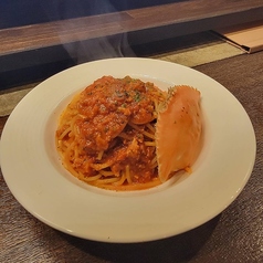 渡り蟹のトマトクリームパスタ