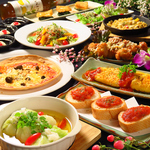 料理１０品スタンダード（創作タパス、アヒージョ等）和食バル　３ｈ飲放付コースＢ　4400円→4000円