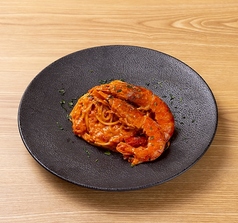 エビの濃厚トマトクリームパスタ