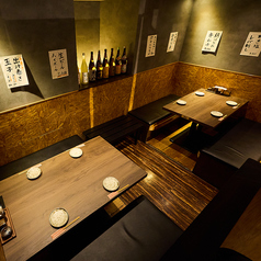 ほぼ全面に仕切りがついた個室となります！お座敷＆掘り炬燵タイプになりますので居心地は◎【愛媛 松山 焼き鳥 飲み放題 個室 貸切 誕生日 記念日 宴会 女子会 接待 飲み会】