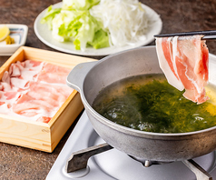 鹿児島黒豚肉使用　蕎麦屋のしゃぶしゃぶ