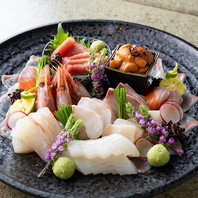 瀬戸内から直送されるお魚をお造りでご提供しています。